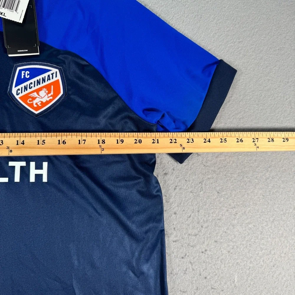 FC Cincinnati MLS Inaugural‎ Adidas Soccer Jersey Mens XL Blue Aeroready Sports